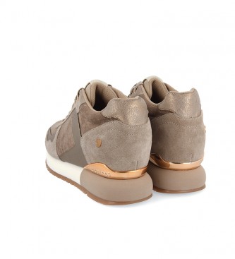 Gioseppo Leather shoes Havelange beige -Soled wedge height: 5,8cm