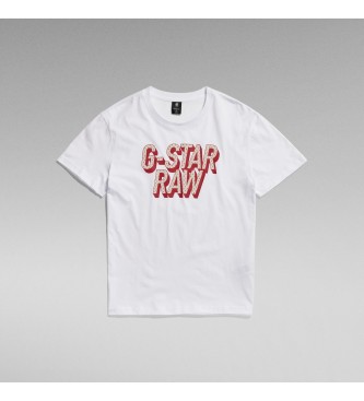 G-Star 3D-prikket T-shirt hvid