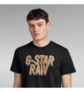 G-Star T-shirt 3D pontilhada preta