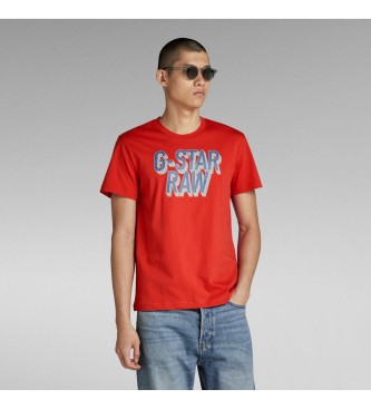 G-Star Koszulka 3D w kropki czerwona