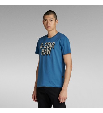G-Star T-shirt 3D  pois bleu