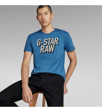G-Star Gepunktetes 3D-T-Shirt blau