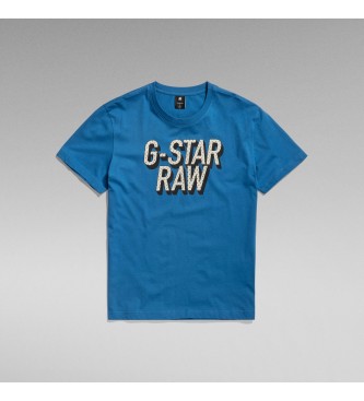 G-Star T-majica s pikami 3D modra
