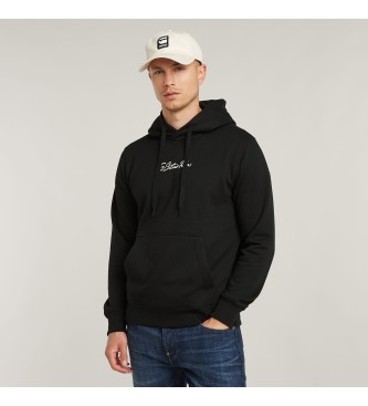 G-Star Autograph Sweatshirt mit Kapuze schwarz