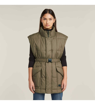 G-Star Gilet imbottito con cintura verde