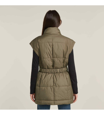 G-Star Gilet imbottito con cintura verde