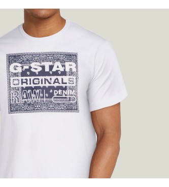 G-Star T-shirt Bandana vit