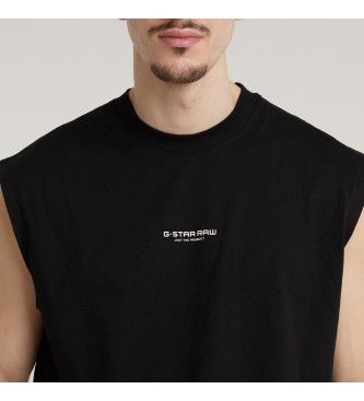 G-Star T-shirt nera senza maniche squadrata