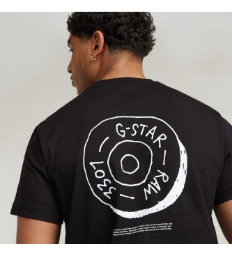 G-Star T-shirt con illustrazione di bottoni neri