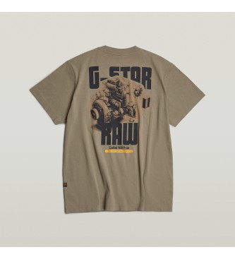G-Star T-shirt Engine Back Graphic Loose castanha