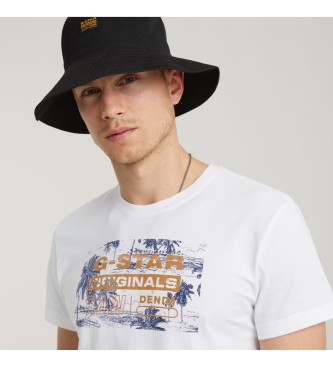 G-Star Ingelijst Palm Originals T-shirt wit