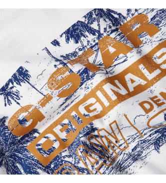 G-Star Indrammet Palm Originals T-shirt hvid