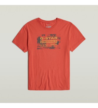G-Star Camiseta Framed Palm Originals rojo
