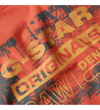 G-Star Camiseta Framed Palm Originals rojo