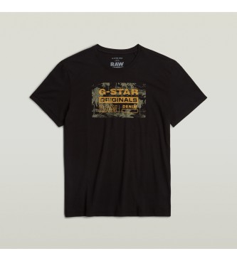 G-Star Camiseta Framed Palm Originals negro