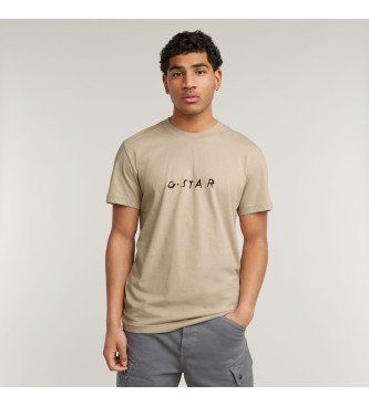 G-Star Handwriting Back Print T-shirt beige
