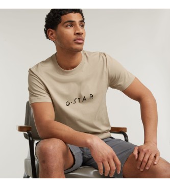 G-Star Handwriting Back Print T-shirt beige