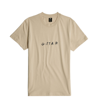 G-Star Handwriting Back Print T-shirt beige