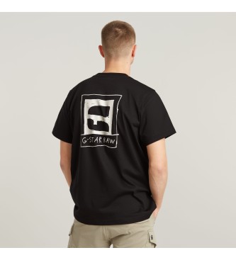 G-Star Hndskrift rygprint ls T-shirt sort