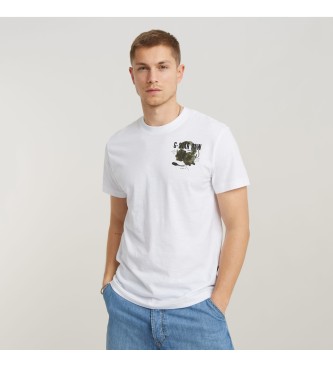 G-Star T-shirt branca com auscultadores