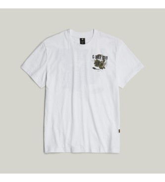 G-Star T-shirt branca com auscultadores