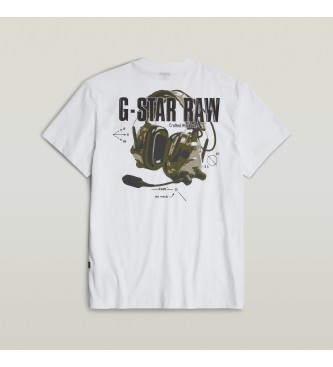 G-Star T-shirt  casque d'coute blanc
