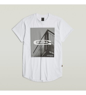G-Star HQ T-shirt Oldskool Logo Lash blanc