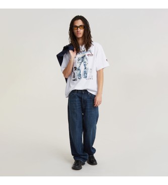 G-Star T-shirt Modelkit Druck Boxy wei