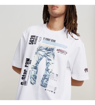 G-Star T-shirt Modelkit Print Boxy branco