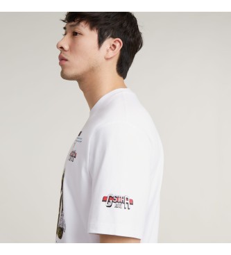 G-Star Modelkit Print T-shirt bianca squadrata