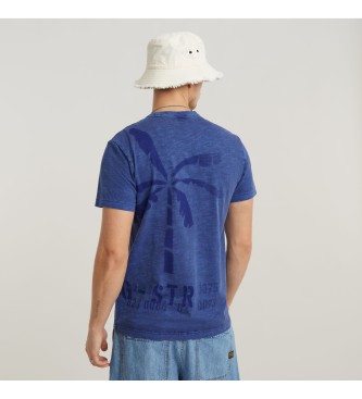G-Star T-shirt Musa Stencil Pigment Dye blu