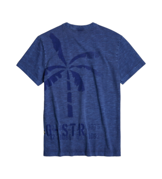 G-Star T-shirt Musa Stencil Pigment Dye azul