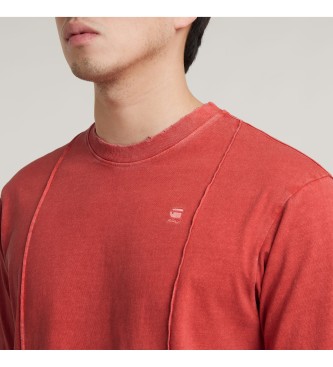 G-Star Overdyed verwoest boxy T-shirt rood