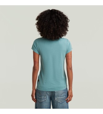G-Star T-shirt Overgeverfd Eyben Slim V 2.0 blauw 