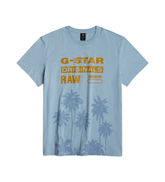 G-Star T-shirt Palm Originals niebieski