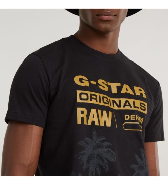 G-Star Palm Originals T-shirt zwart