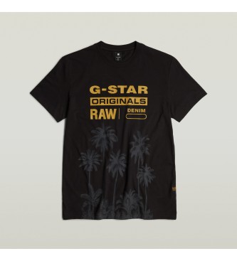 G-Star Majica Palm Originals črna
