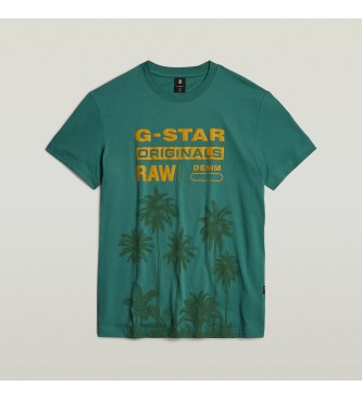 G-Star T-shirt verde Palm Originals