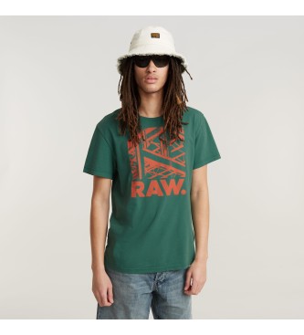 G-Star T-shirt RAW. Opbouw groen