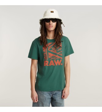 G-Star T-shirt RAW. Verde de construo