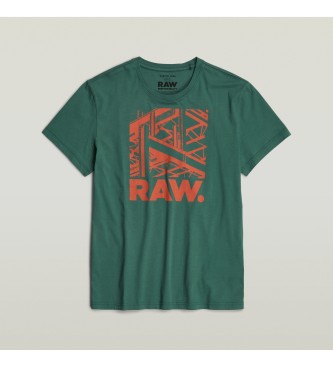 G-Star Camiseta RAW. Construction verde