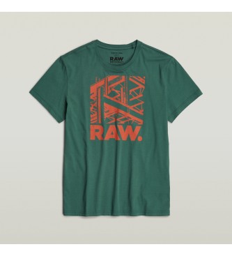 G-Star T-shirt RAW. Verde de construo