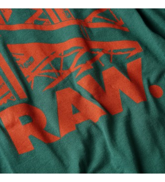 G-Star T-shirt RAW. Opbouw groen