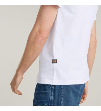 G-Star T-shirt z ilustracją Raw Denim biały