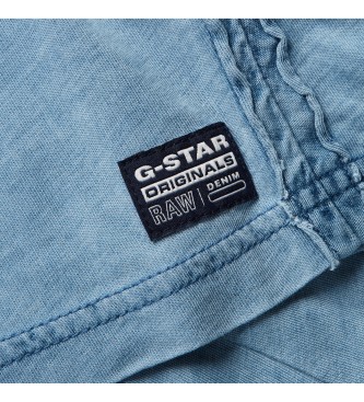 G-Star Gathered Slim mouwloos T-shirt blauw