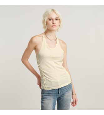 G-Star Gathered Slim Sleeveless T-Shirt white