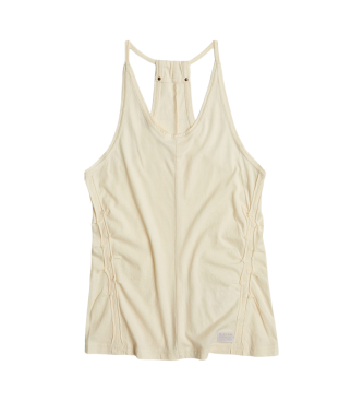 G-Star Gathered Slim Sleeveless T-Shirt white