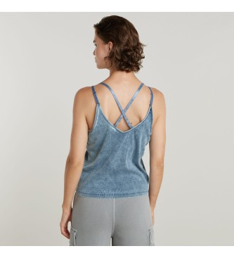 G-Star Blaues Spaghetti-Tank-Top 