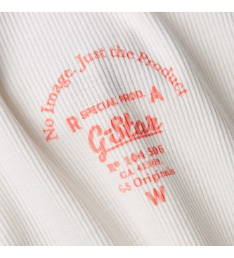 G-Star T-shirt bianca con retro a vogatore