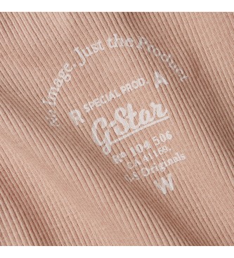 G-Star T-shirt color carne con schiena scoperta